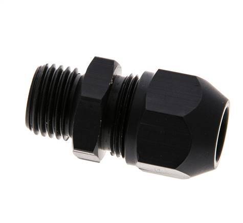 Racor de compresión recto de aluminio de 7x4 mm y G1/4'' con rosca macho 10 bar PVC y PA