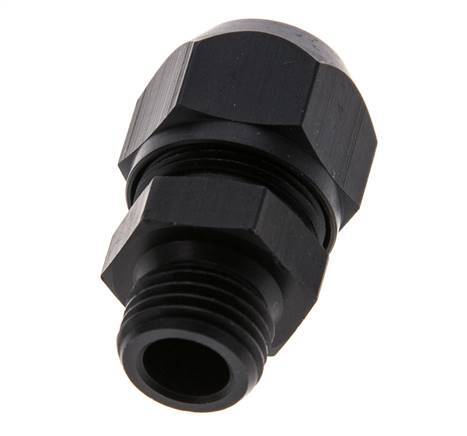 Racor de compresión recto de aluminio 9x6mm y G1/4'' con rosca macho 10 bar PVC y PA