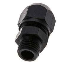Racor de compresión recto de aluminio 9x6mm y G1/4'' con rosca macho 10 bar PVC y PA
