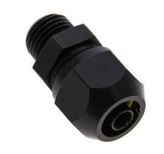 Racor de compresión recto de aluminio 9x6mm y G1/4'' con rosca macho 10 bar PVC y PA