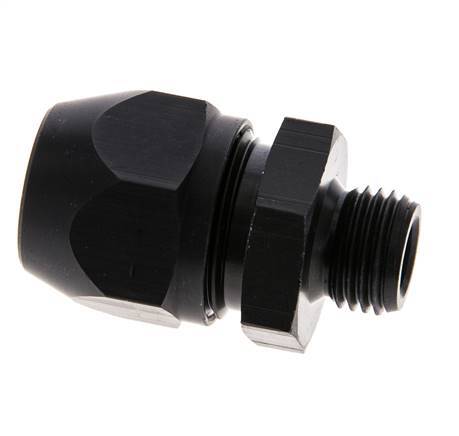 Racor de compresión recto de aluminio 12x9mm y G1/4'' con rosca macho 10 bar PVC y PA