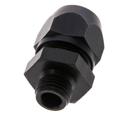 Racor de compresión recto de aluminio 12x9mm y G1/4'' con rosca macho 10 bar PVC y PA