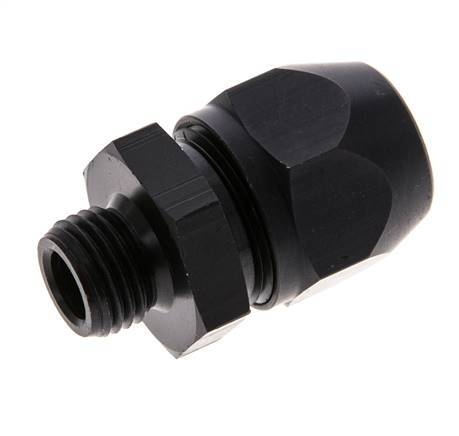 Racor de compresión recto de aluminio 12x9mm y G1/4'' con rosca macho 10 bar PVC y PA