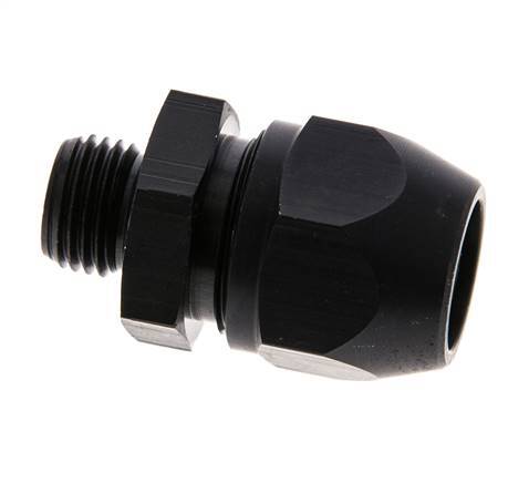Racor de compresión recto de aluminio 12x9mm y G1/4'' con rosca macho 10 bar PVC y PA
