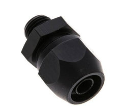 Racor de compresión recto de aluminio 12x9mm y G1/4'' con rosca macho 10 bar PVC y PA