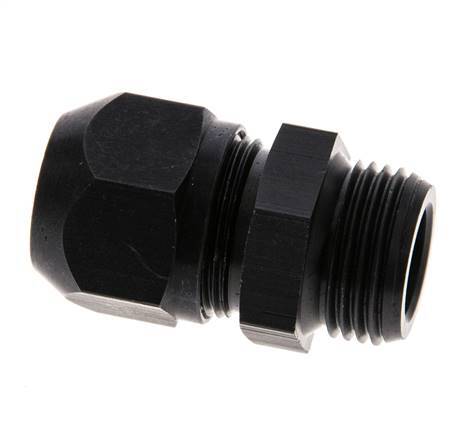 Racor de compresión recto de aluminio 9x6mm y G3/8'' con rosca macho 10 bar PVC y PA