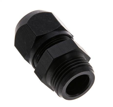 Racor de compresión recto de aluminio 9x6mm y G3/8'' con rosca macho 10 bar PVC y PA