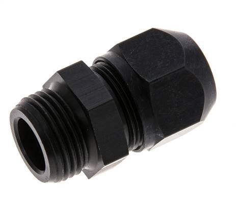 Racor de compresión recto de aluminio 9x6mm y G3/8'' con rosca macho 10 bar PVC y PA