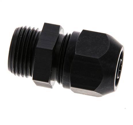 Racor de compresión recto de aluminio 9x6mm y G3/8'' con rosca macho 10 bar PVC y PA