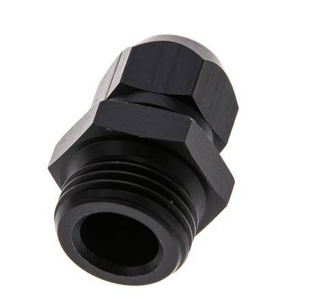 Racor de compresión recto de aluminio 9x6mm y G1/2'' con rosca macho 10 bar PVC y PA