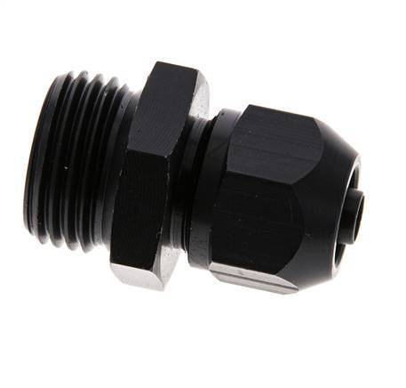 Racor de compresión recto de aluminio 9x6mm y G1/2'' con rosca macho 10 bar PVC y PA