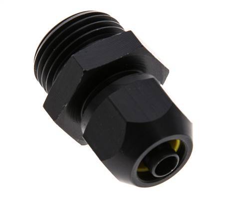 Racor de compresión recto de aluminio 9x6mm y G1/2'' con rosca macho 10 bar PVC y PA