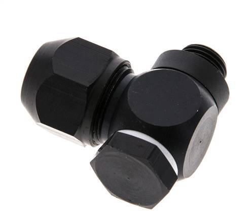 Accesorio de compresión de aluminio 7x4mm y G1/8'' con rosca macho 10 bar PVC y PA
