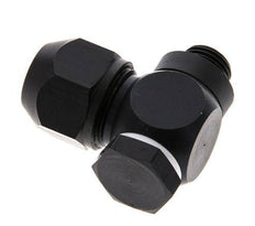 Accesorio de compresión de aluminio 7x4mm y G1/8'' con rosca macho 10 bar PVC y PA