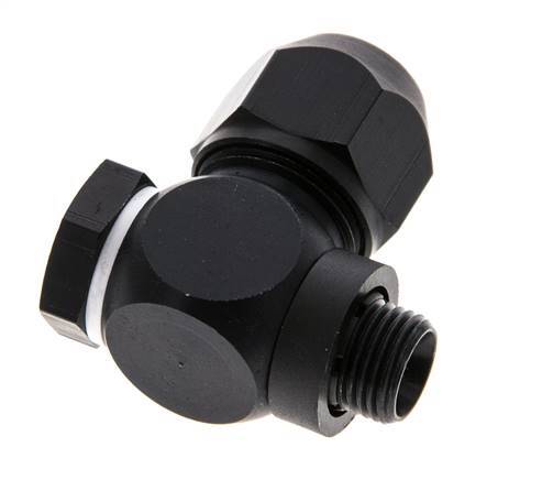 Accesorio de compresión de aluminio 7x4mm y G1/8'' con rosca macho 10 bar PVC y PA