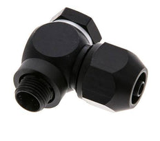 Accesorio de compresión de aluminio 7x4mm y G1/8'' con rosca macho 10 bar PVC y PA