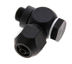 Accesorio de compresión de aluminio 7x4mm y G1/8'' con rosca macho 10 bar PVC y PA