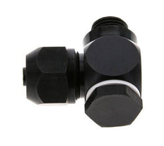 Accesorio de compresión de aluminio 9x6mm y G1/4'' con rosca macho 10 bar PVC y PA