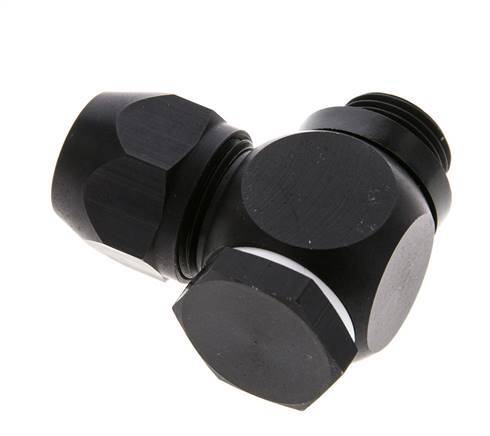 Accesorio de compresión de aluminio 12x9mm y G3/8'' con rosca macho 10 bar PVC y PA