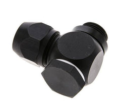 Accesorio de compresión de aluminio 12x9mm y G3/8'' con rosca macho 10 bar PVC y PA