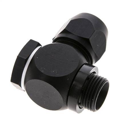 Accesorio de compresión de aluminio 12x9mm y G3/8'' con rosca macho 10 bar PVC y PA