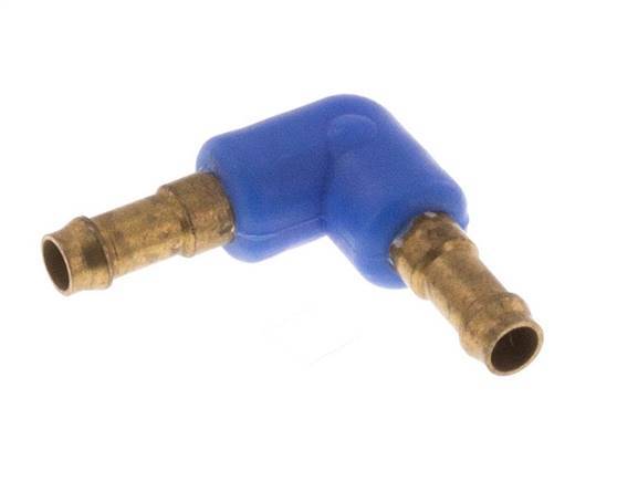 Conector de manguera codo de latón/plástico de 3 mm [2 piezas]
