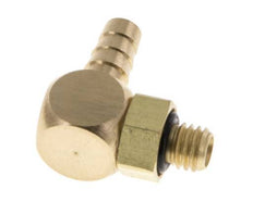 Codo de latón de 4 mm y M5 con rosca macho NBR giratorio [2 piezas]