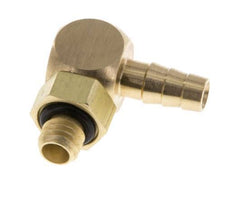 Codo de latón de 4 mm y M5 con rosca macho NBR giratorio [2 piezas]