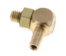Codo de latón de 4 mm y M5 con rosca macho NBR giratorio [2 piezas]