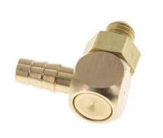 Codo de latón de 4 mm y M5 con rosca macho NBR giratorio [2 piezas]