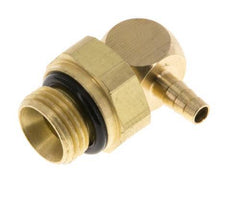 Codo de latón de 3 mm y G1/8'' con rosca macho NBR giratorio [2 piezas]