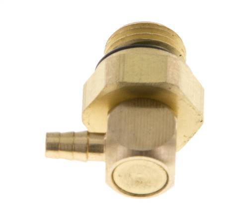 Codo de latón de 3 mm y G1/8'' con rosca macho NBR giratorio [2 piezas]