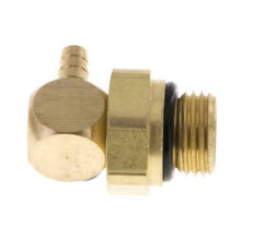 Codo de latón de 3 mm y G1/8'' con rosca macho NBR giratorio [2 piezas]