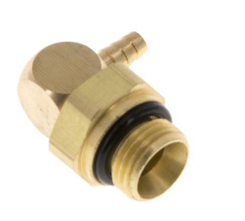 Codo de latón de 3 mm y G1/8'' con rosca macho NBR giratorio [2 piezas]