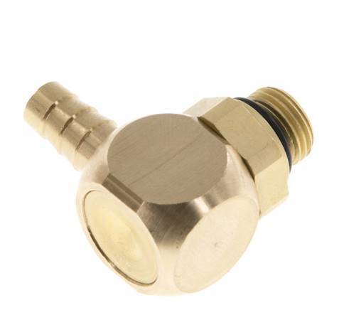 Codo de latón de 6 mm y G1/8'' con rosca macho NBR giratorio [2 piezas]