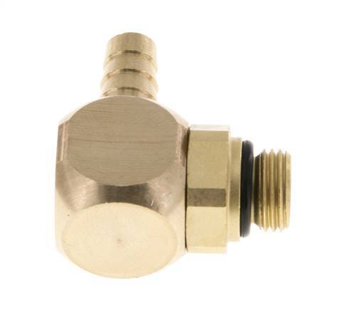 Codo de latón de 6 mm y G1/8'' con rosca macho NBR giratorio [2 piezas]