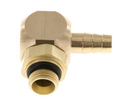 Codo de latón de 6 mm y G1/8'' con rosca macho NBR giratorio [2 piezas]