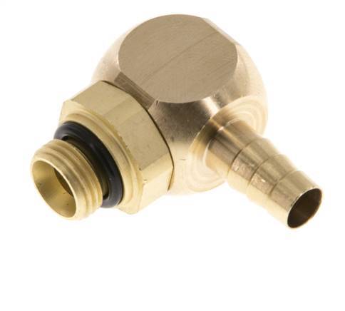 Codo de latón de 6 mm y G1/8'' con rosca macho NBR giratorio [2 piezas]