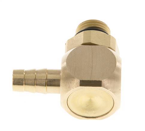 Codo de latón de 6 mm y G1/8'' con rosca macho NBR giratorio [2 piezas]