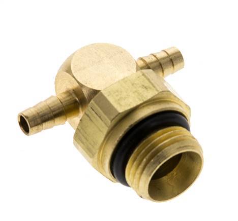 Boquilla en T de latón de 3 mm y G1/8'' con rosca macho NBR