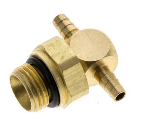 Boquilla en T de latón de 3 mm y G1/8'' con rosca macho NBR