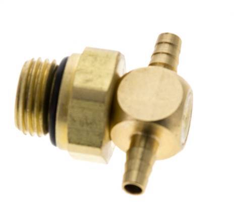 Boquilla en T de latón de 3 mm y G1/8'' con rosca macho NBR