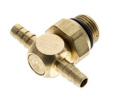 Boquilla en T de latón de 4 mm y G1/8'' con rosca macho NBR