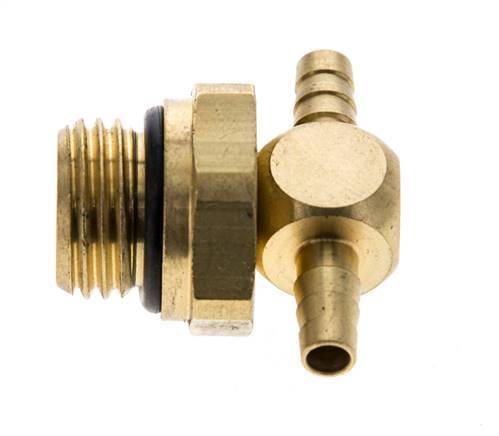 Boquilla en T de latón de 4 mm y G1/4'' con rosca macho NBR