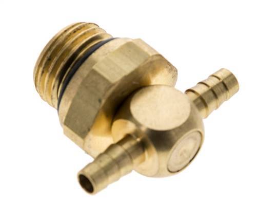 Boquilla en T de latón de 4 mm y G1/4'' con rosca macho NBR