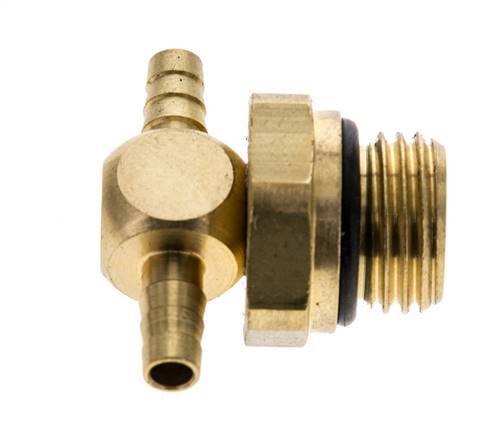 Boquilla en T de latón de 4 mm y G1/4'' con rosca macho NBR