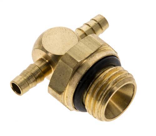 Boquilla en T de latón de 4 mm y G1/4'' con rosca macho NBR