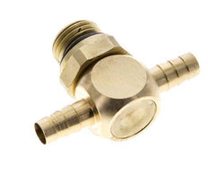 Boquilla en T de latón de 6 mm y G1/4'' con rosca macho NBR