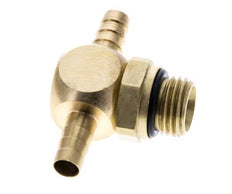 Boquilla en T de latón de 6 mm y G1/4'' con rosca macho NBR