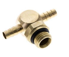 Boquilla en T de latón de 6 mm y G1/4'' con rosca macho NBR